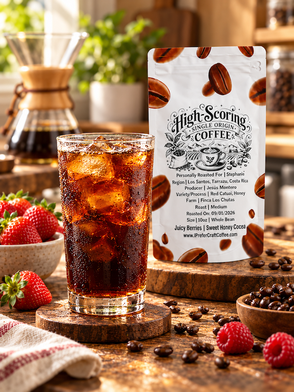Andrew's Favorite Microlot recommended for rich, sweet iced coffee