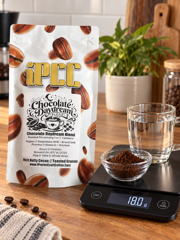 Coffee to water ratio calculator using a kitchen scale for accuracy