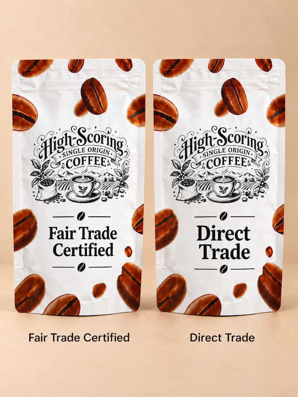 What is direct trade coffee compared to certified Fair Trade coffee