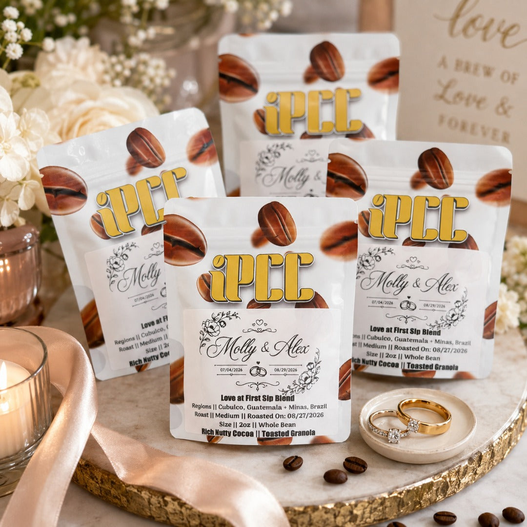 the perfect blend coffee wedding favors